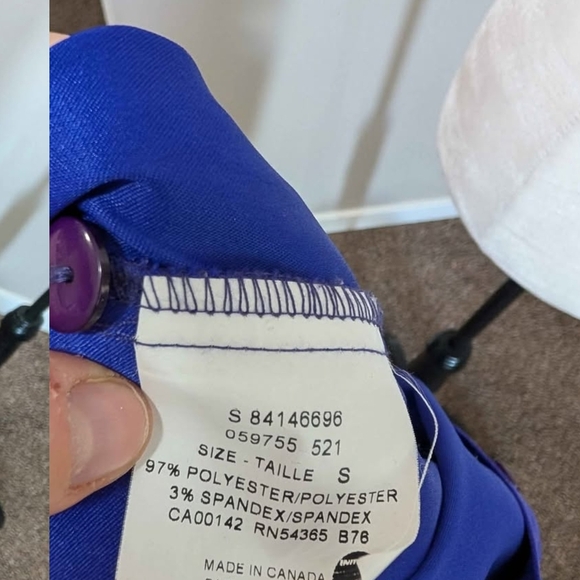 4/$20 Vintage Alia Deep Purple Long Sleeve Shirt Jacket Size 12 - Picture 3 of 4